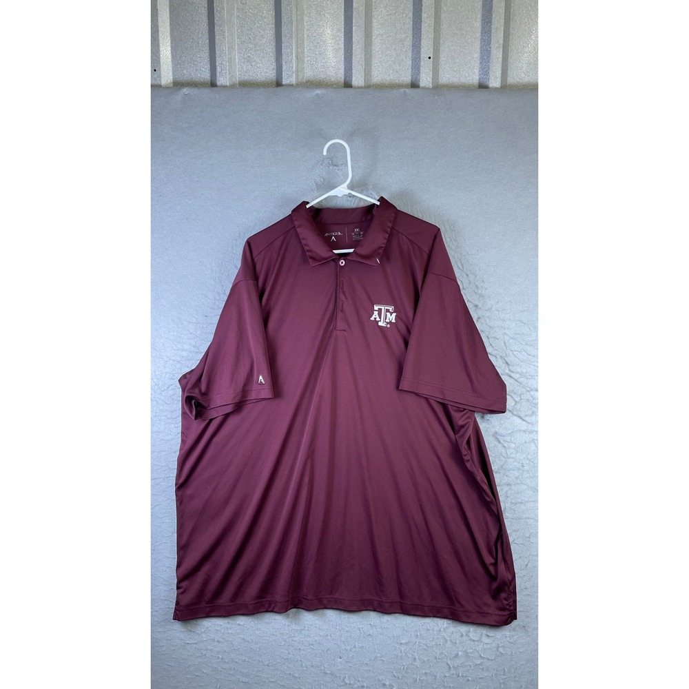 Antigua Polo Shirt Mens 3XL Maroon Excellent Texas A&M Aggies NCAA Golf Top